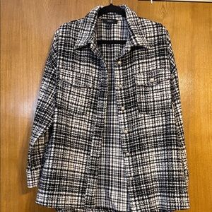 Black and White Plaid Jacket